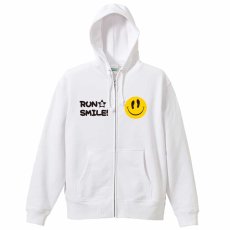 RUN & SMILE!  パーカー ジップ 裏パイル 練習着 メイン写真