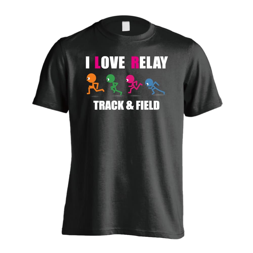 I Love Relay 半袖プレミアムドライ陸上 ランニングtシャツ リクティ 陸上tシャツ専門店