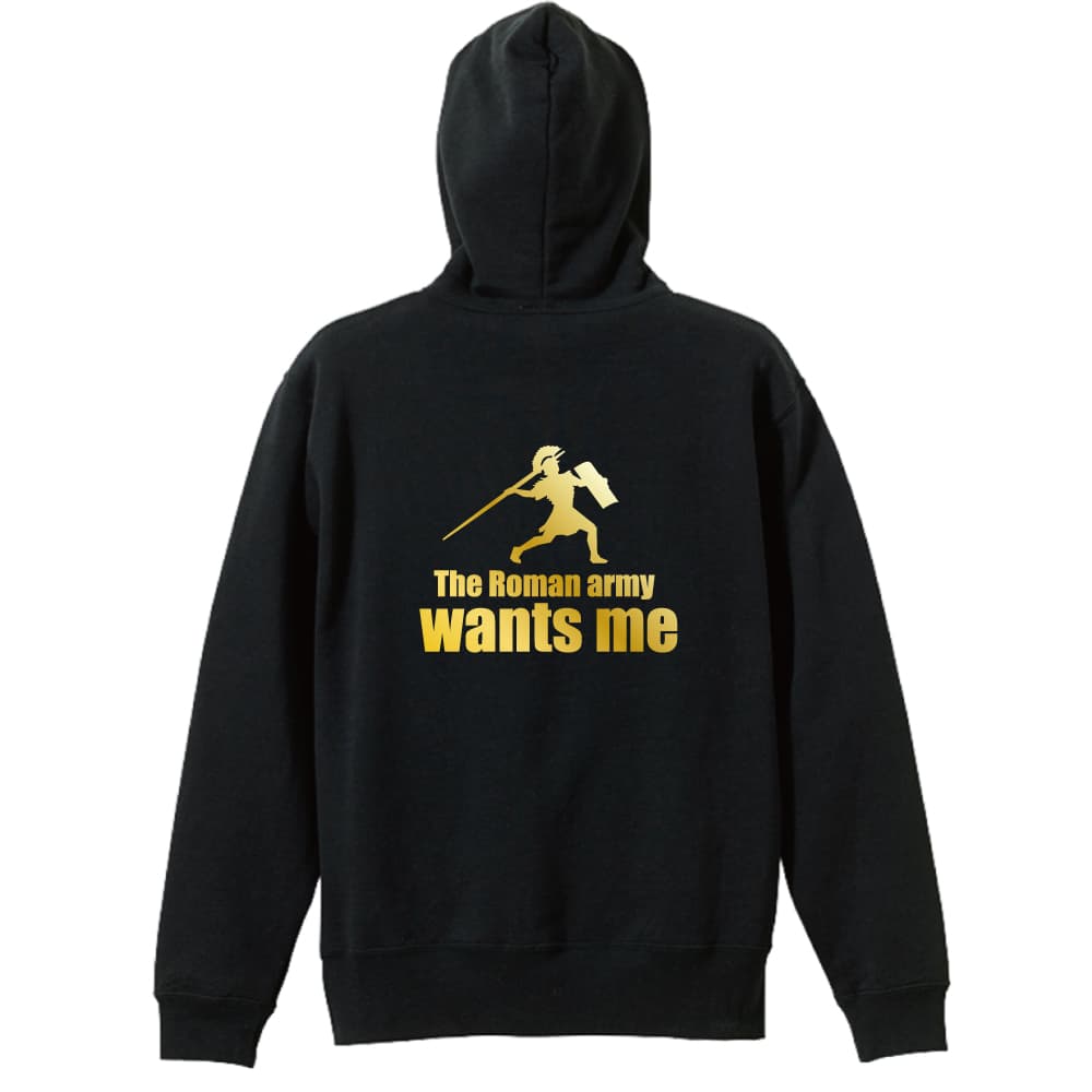 やり投げ 古代ローマ軍は私がほしい プルオーバー陸上パーカー 裏  