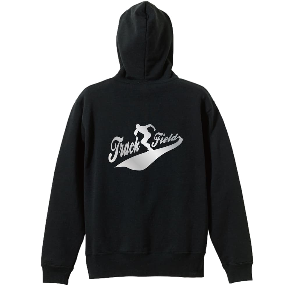 ベースボールシャツ風 Track Field 陸上ジップパーカー 裏パイル リクティ 陸上tシャツ専門店